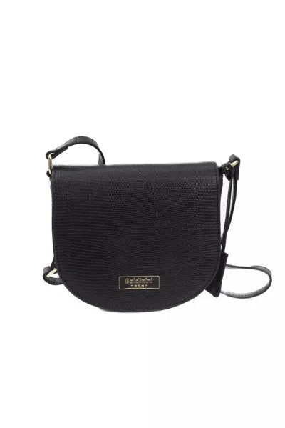 Shop Baldinini Trend Elegant Shoulder Flap Bag With En Women's Accents In Black