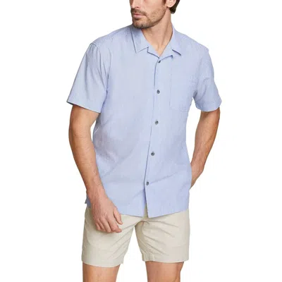 Shop Eddie Bauer Men's Cruise Crew Short-sleeve Seersucker Shirt In Blue