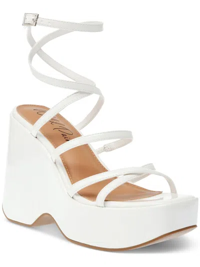 Wild Pair Cortezz Womens Studded Open Toe Wedge Sandals In Multi