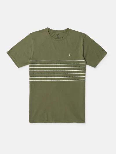 Shop Volcom Summerside Crew Short Sleeve Shirt - Military In Green