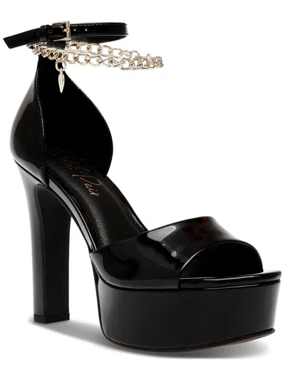 Shop Wild Pair Maxenep Womens Patent Ankle Strap Heels In Black