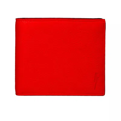 Shop Neil Barrett Sleek Leather Men's Men's Wallet In Red