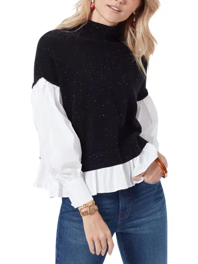 Shop Sam Edelman Baianca Womens Turtleneck Smocked Sweater Vest In Black