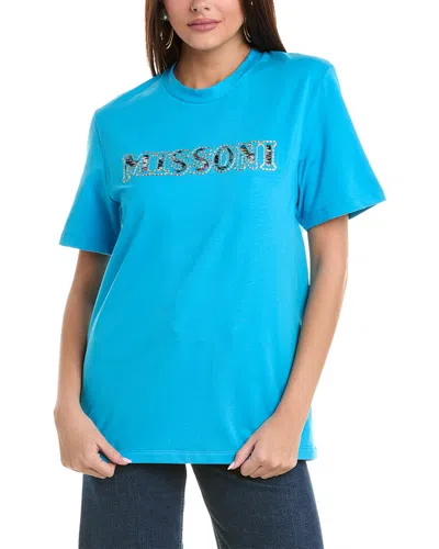 Shop M Missoni T-shirt In Blue