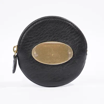 Shop Mulberry Coin Purse Grained Leather Mini In Black