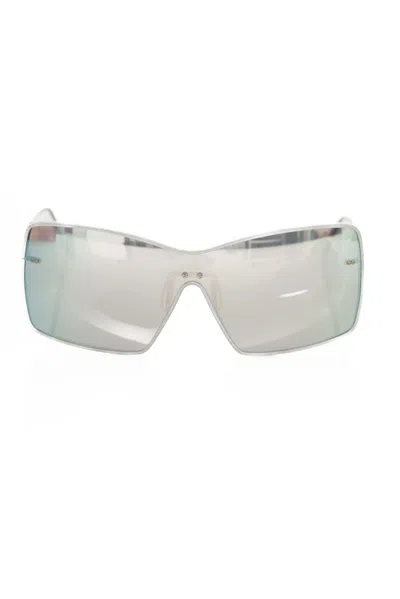Shop Frankie Morello Sleek Shield Women's Sunglasses In Silver