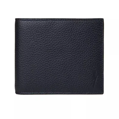 Shop Neil Barrett Sleek Leather Men's Men's Wallet In Blue