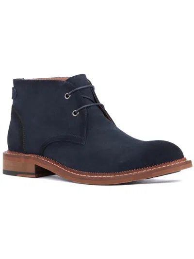 Shop Vintage Foundry Co Mens Suede Ankle Chukka Boots In Blue