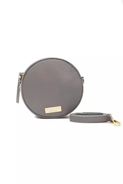 Pompei Donatella Gray Leather Crossbody Bag In Grey