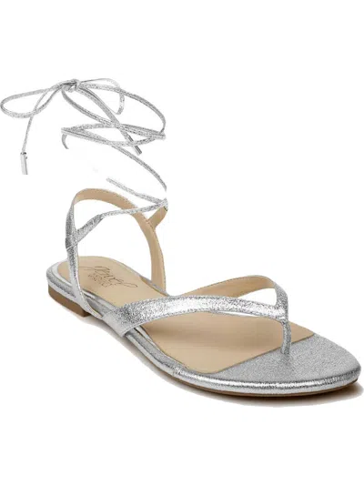 Shop Jewel Badgley Mischka Nolana Womens Metallic Flat Dress Sandals In Multi