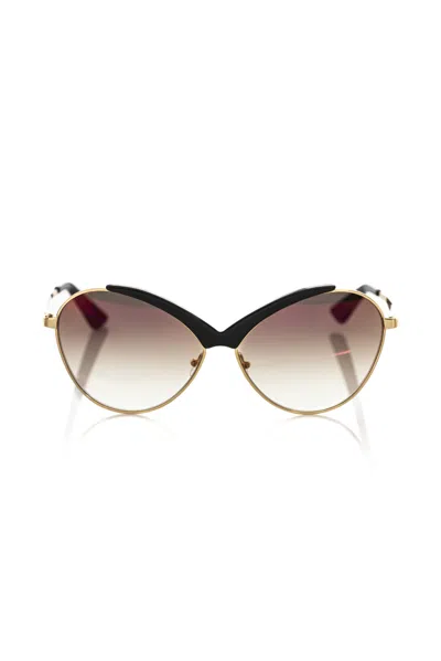 Shop Frankie Morello Chic Butterfly-shaped Sunglasses In Glossy Women's In Black