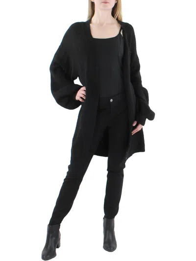 Shop Vigoss Womens Open Front Balloon Sleeve Cardigan Sweater In Black