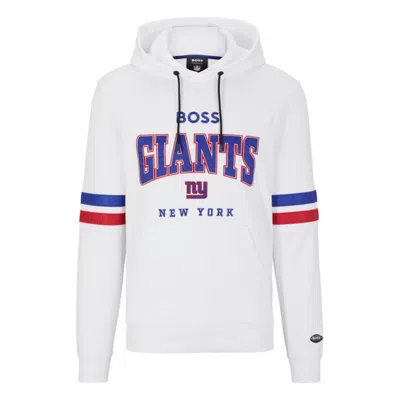 Shop Hugo Boss X Nfl Cotton-terry Hoodie With Collaborative Branding In Multi