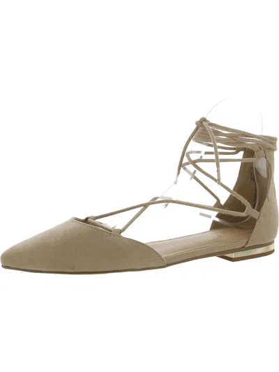 Shop Topline Womens Strappy Pointed Toe Gladiator Sandals In Beige
