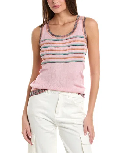 Shop M Missoni Ribbed Tank In Pink