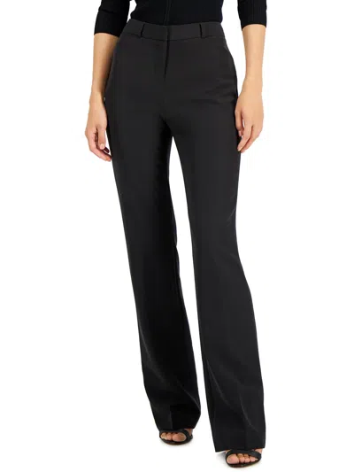 Shop Donna Karan Womens High Rise Stretch Bootcut Pants In Black
