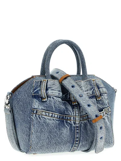 Shop Givenchy Antigona Lock Hand Bags Light Blue