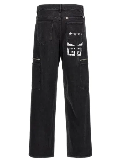 Shop Givenchy Cargo Jeans Black