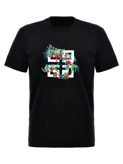 Shop Givenchy Embroidery Logo T-shirt Black