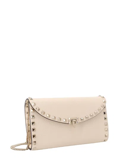 Shop Valentino Leather Shoulder Bag With Iconic Studs