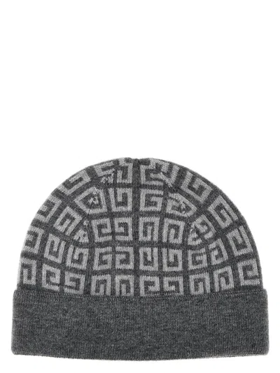 Shop Givenchy Logo Beanie Hats Gray