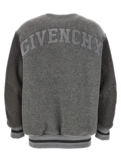 Shop Givenchy Logo Bomber Jacket Casual Jackets, Parka Gray