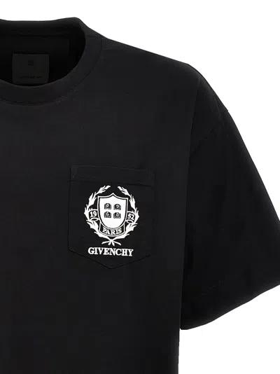 Shop Givenchy Logo Embroidery T-shirt Black