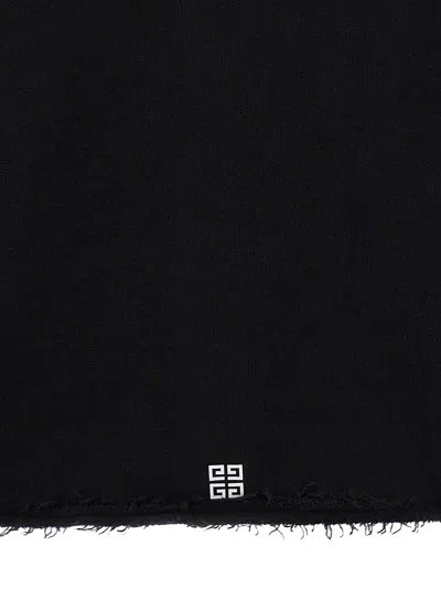 Shop Givenchy Logo Print Hoodie Sweatshirt Black