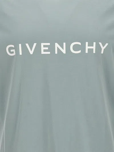 Shop Givenchy Logo Print T-shirt Light Blue