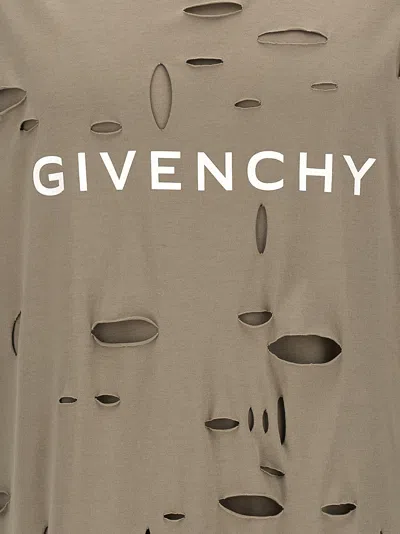 Shop Givenchy Logo T-shirt Beige