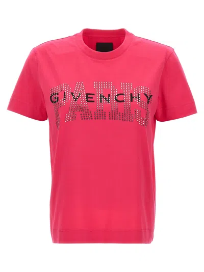 Shop Givenchy Logo T-shirt Fuchsia