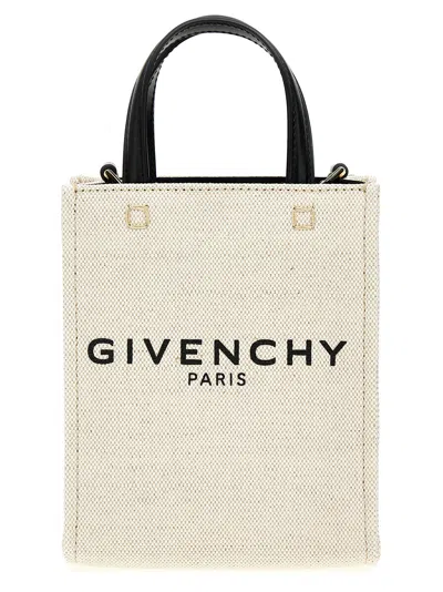 Shop Givenchy Mini G Tote Hand Bags White/black