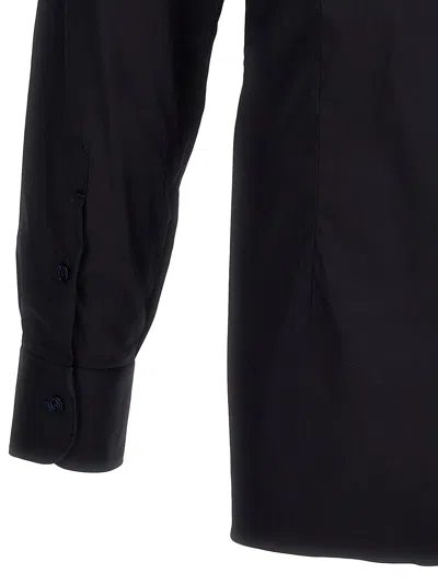 Barba Napoli Tailored Shirt With Long Cuffed Sleeves In Black