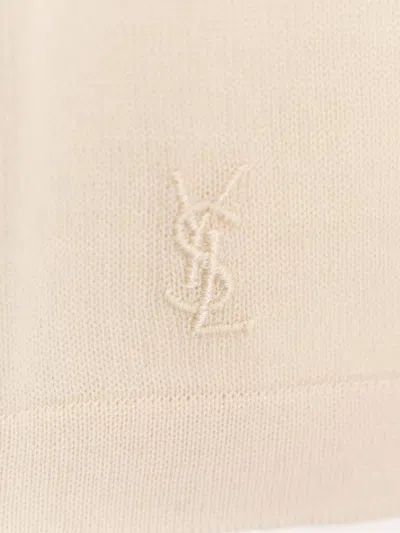 Shop Saint Laurent Responsible Wool Polo Shirt With Ton Sur Ton Monogram