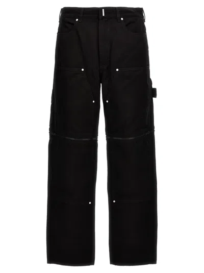 Shop Givenchy Zip Off Carpenter Jeans Black
