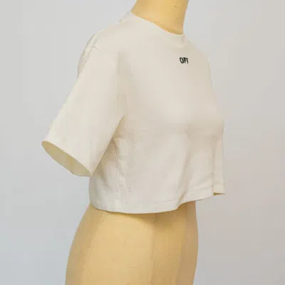 Pre-owned Off-white Off Stamp Crop Top In Stretch-cotton