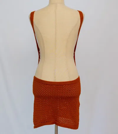 Pre-owned Savannah Morrow Knit Brown Dress