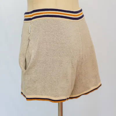 Pre-owned Zimmermann Embroidered Drawstring Shorts In Beige