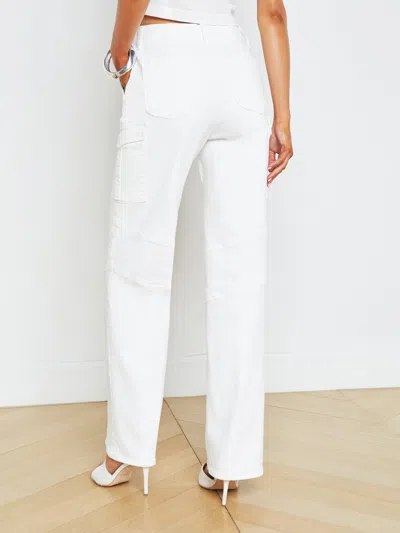 Shop L Agence Brooklyn Cargo Jean In Blanc