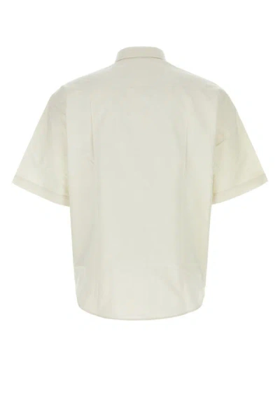 Shop Ami Alexandre Mattiussi Ami Man Ivory Oxford Craie Shirt In White