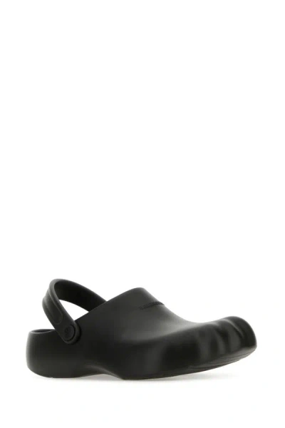 Shop Balenciaga Man Black Rubber Sandals