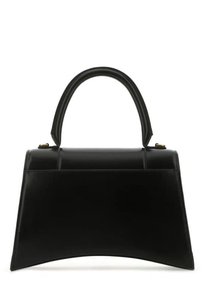 Shop Balenciaga Woman Black Leather Medium Hourglass Handbag