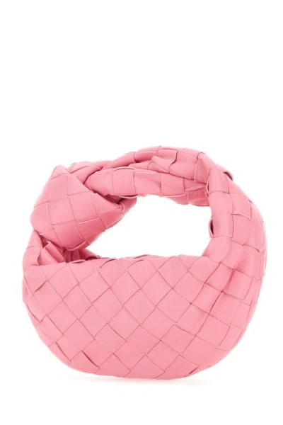 Shop Bottega Veneta Woman Pink Nappa Leather Candy Jodie Handbag