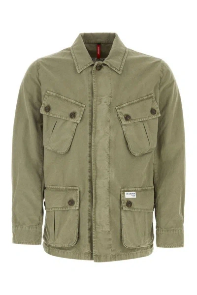 Shop Fay Man Sage Green Cotton Jungle Jacket
