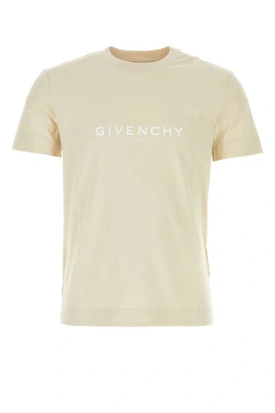 Shop Givenchy Man Sand Cotton T-shirt In Brown