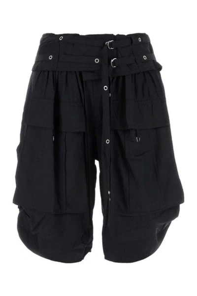 Shop Isabel Marant Woman Black Modal Blend Heidi Bermuda Shorts