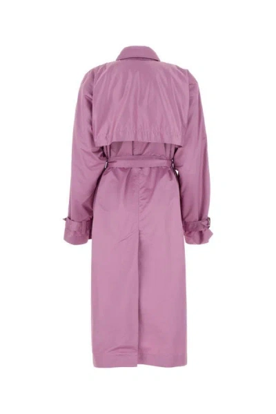 Shop Isabel Marant Woman Lilac Polyester Blend Oversize Edenna Trench Coat In Purple