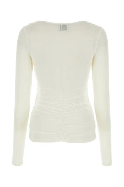 Shop Isabel Marant Woman White Stretch Viscose Laura Top