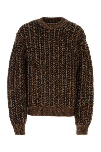 Shop Prada Man Multicolor Wool Blend Sweater