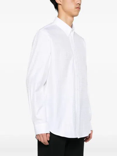 Shop Givenchy 4g-motif Cotton Shirt